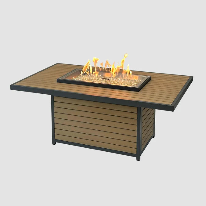Outdoor GreatRoom Kenwood 50" Rectangular Chat Height Gas Fire Pit Table