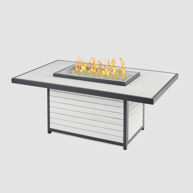 Outdoor GreatRoom Kenwood 50" Rectangular Chat Height Gas Fire Pit Table