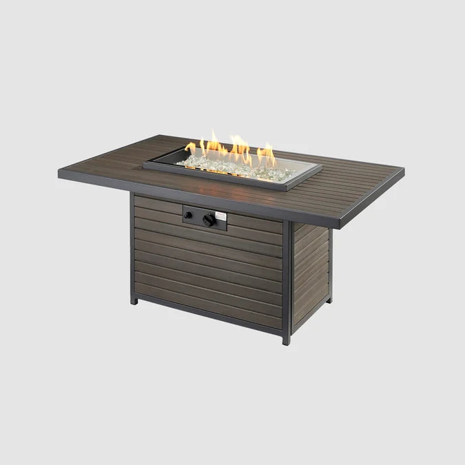 Outdoor GreatRoom Kenwood 50" Rectangular Chat Height Gas Fire Pit Table