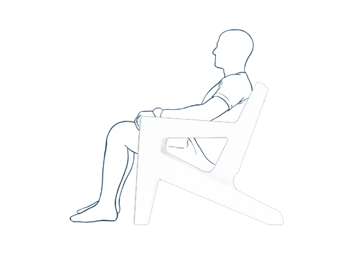 Bask Lounge Chair – Modern Resin Adirondack In-Pool Ledge Chair for Tanning Ledges, Baja Shelves & Outdoor Lounging