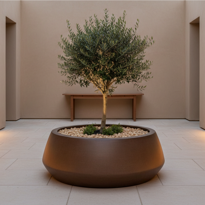 Belize Low Bowl Planter 30X12