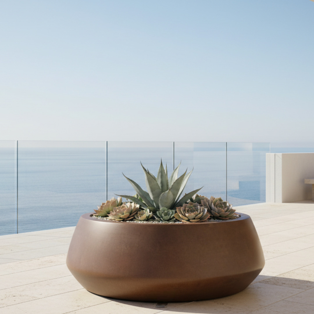 Belize Low Bowl Planter 30X12
