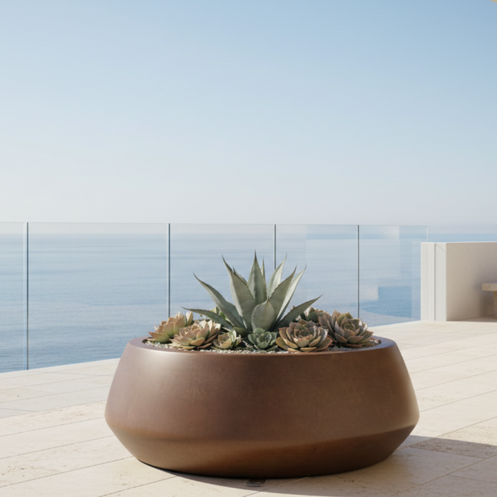 Belize Low Bowl Planter 30X12