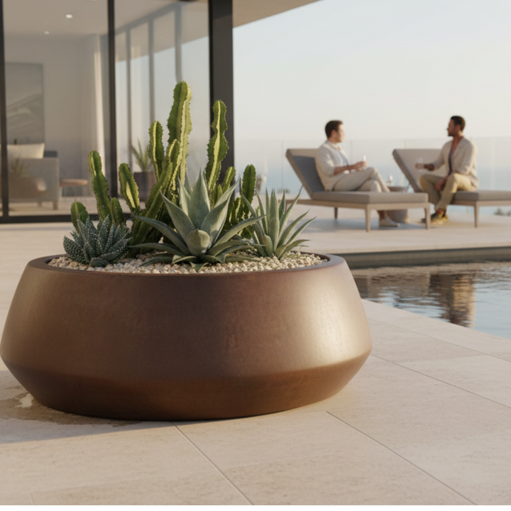 Belize Low Bowl Planter 30X12