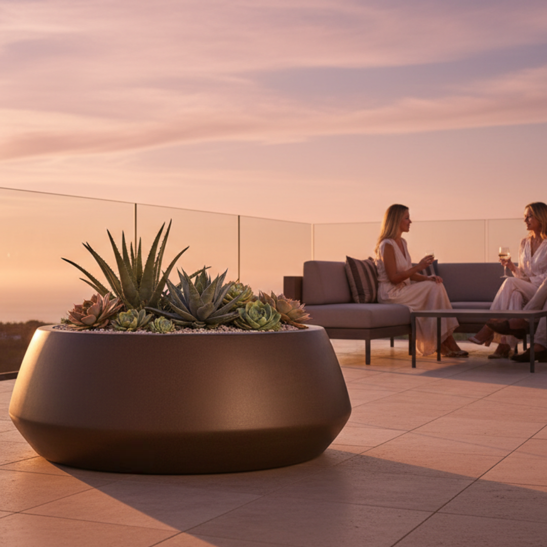 Belize Low Bowl Planter 36X14