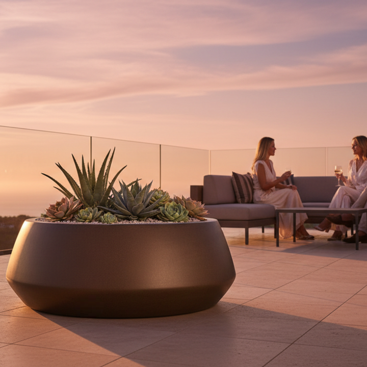 Belize Low Bowl Planter 36X14