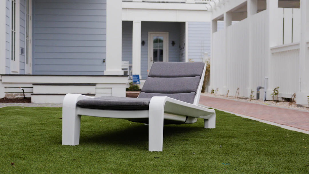 Deck Chaise Sunbrella Cushion - Full-Length Outdoor Chaise Lounge Cushion for Tupelo Deck Chaise