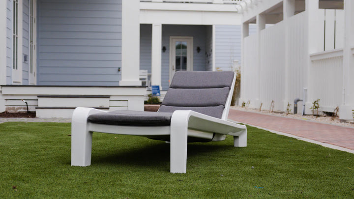 Deck Chaise Sunbrella Cushion - Full-Length Outdoor Chaise Lounge Cushion for Tupelo Deck Chaise