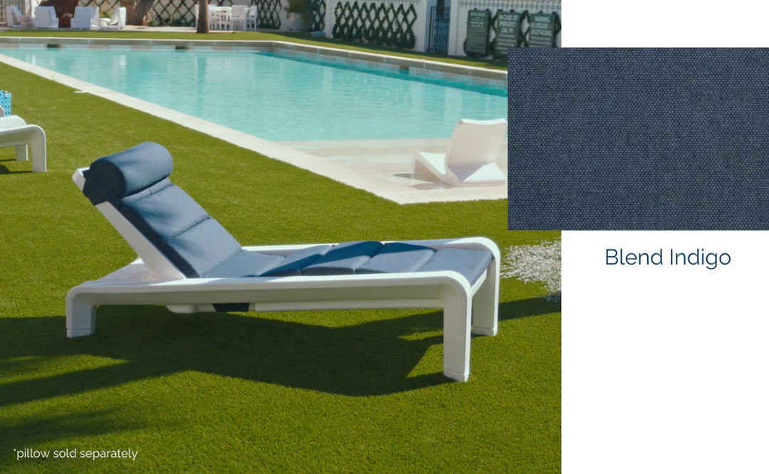 Deck Chaise Sunbrella Cushion - Full-Length Outdoor Chaise Lounge Cushion for Tupelo Deck Chaise