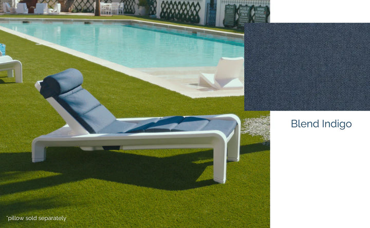 Deck Chaise Sunbrella Cushion - Full-Length Outdoor Chaise Lounge Cushion for Tupelo Deck Chaise