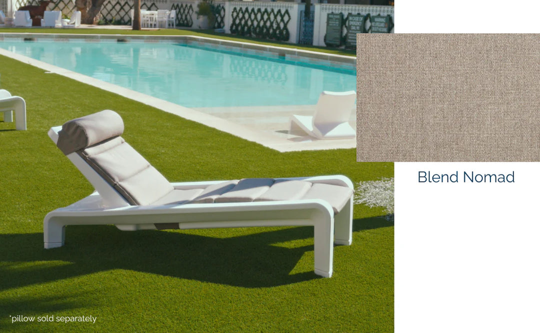 Deck Chaise Sunbrella Cushion - Full-Length Outdoor Chaise Lounge Cushion for Tupelo Deck Chaise