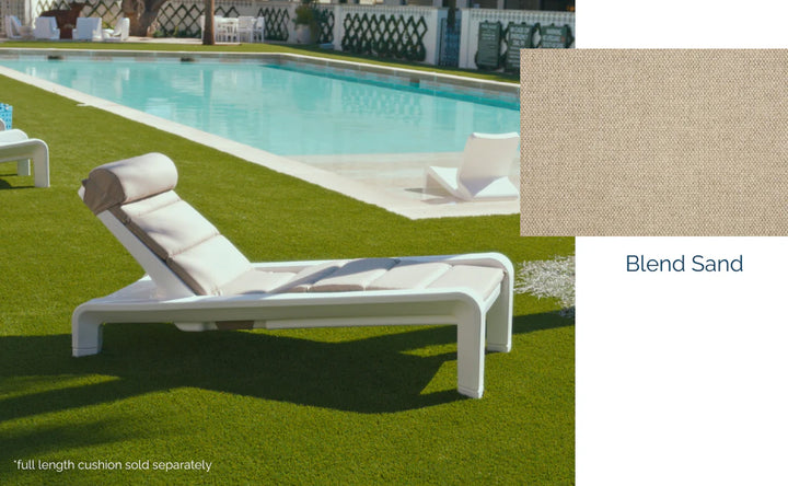Deck Chaise Pillow - Outdoor Headrest Pillow for Tupelo Deck Chaise Lounge