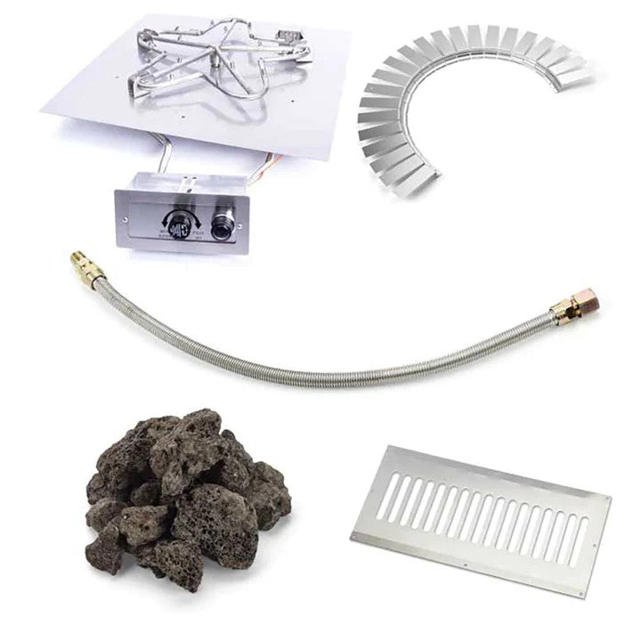 Square Flat FPPK Torpedo Hardscape Block Kit by HPC Fire