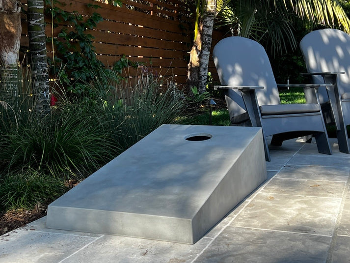 Modern Concrete Cornhole Board Set