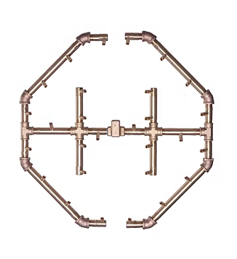 Octagon CROSSFIRE® Brass Burner – Premium Outdoor Gas Burner for High-BTU Fire Features