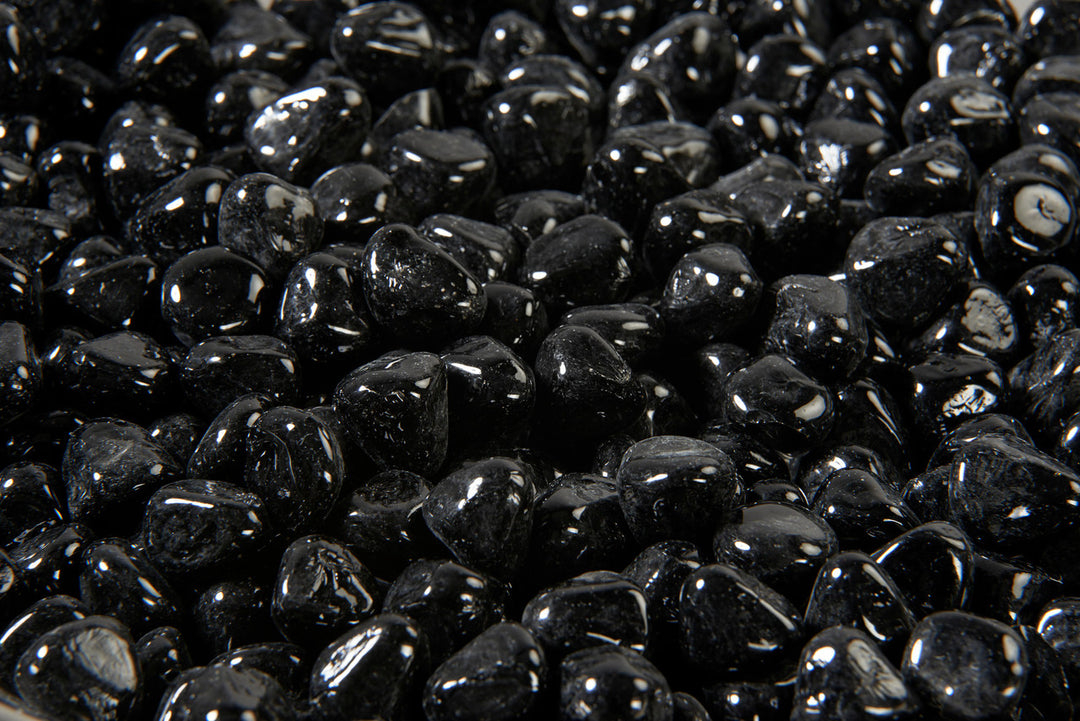 Outdoor Greatroom - Large Crystal Fire Black Diamonds - 5lbs