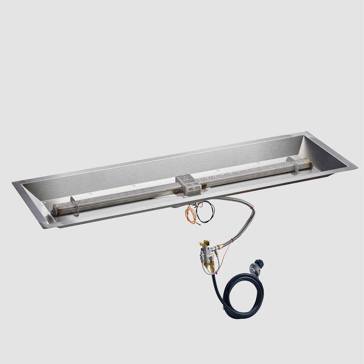 Outdoor GreatRoom 12" x 42" Crystal Fire® Plus Linear Gas Burner with Control Panel