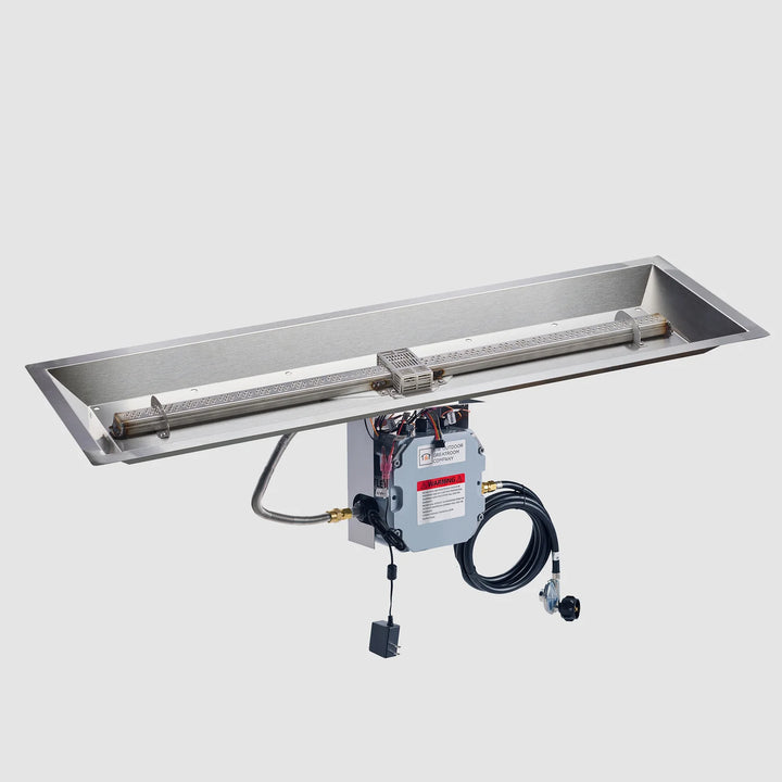 Outdoor GreatRoom 12" x 42" Crystal Fire® Plus Linear Gas Burner with Control Panel