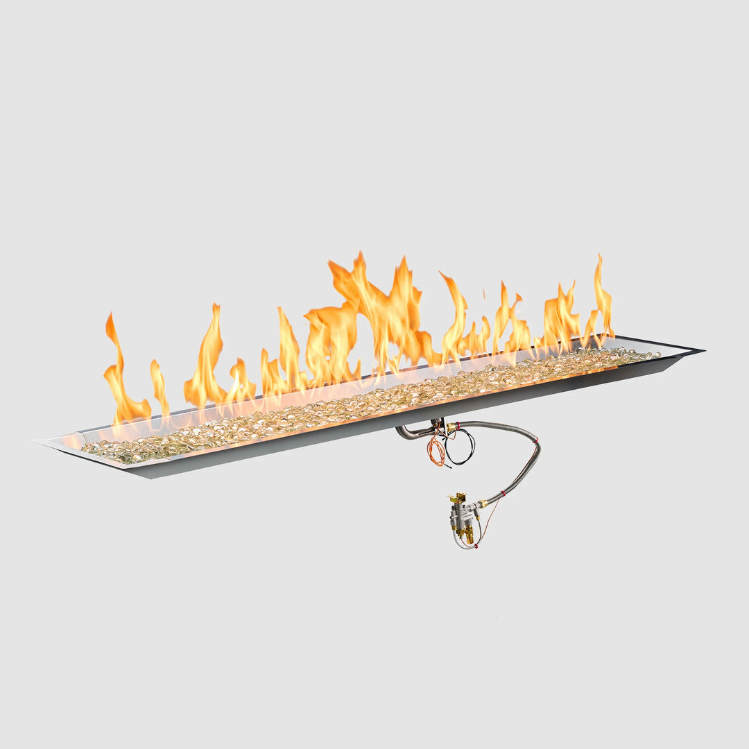 Outdoor GreatRoom 12" x 64" Crystal Fire® Plus Linear Gas Fire Pit Burner
