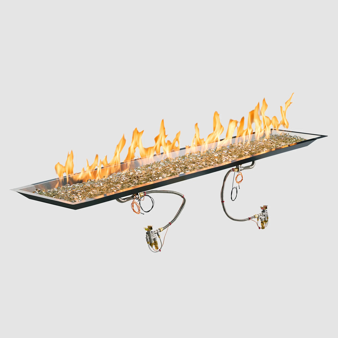 Outdoor GreatRoom 12" x 64" Crystal Fire® Plus Linear Gas Fire Pit Burner