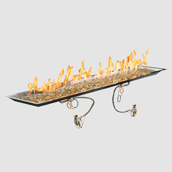 Outdoor GreatRoom 12" x 64" Crystal Fire® Plus Linear Gas Fire Pit Burner