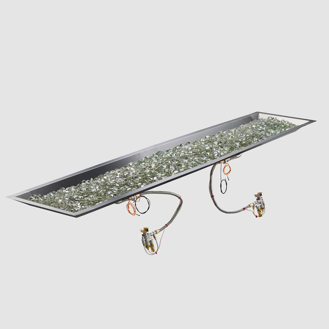 Outdoor GreatRoom 12" x 72" Crystal Fire® Plus Linear Gas Fire Pit Burner