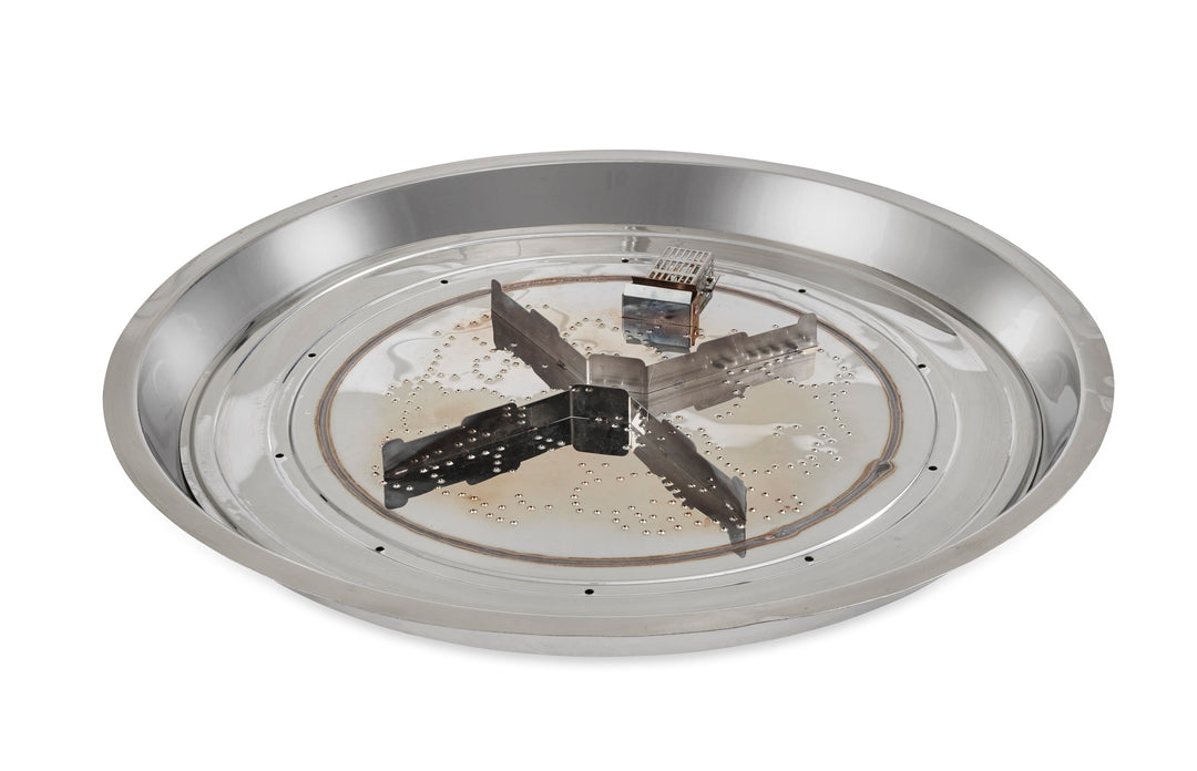 Outdoor GreatRoom 30" Round Crystal Fire® Plus Gas Burner with Control Panel