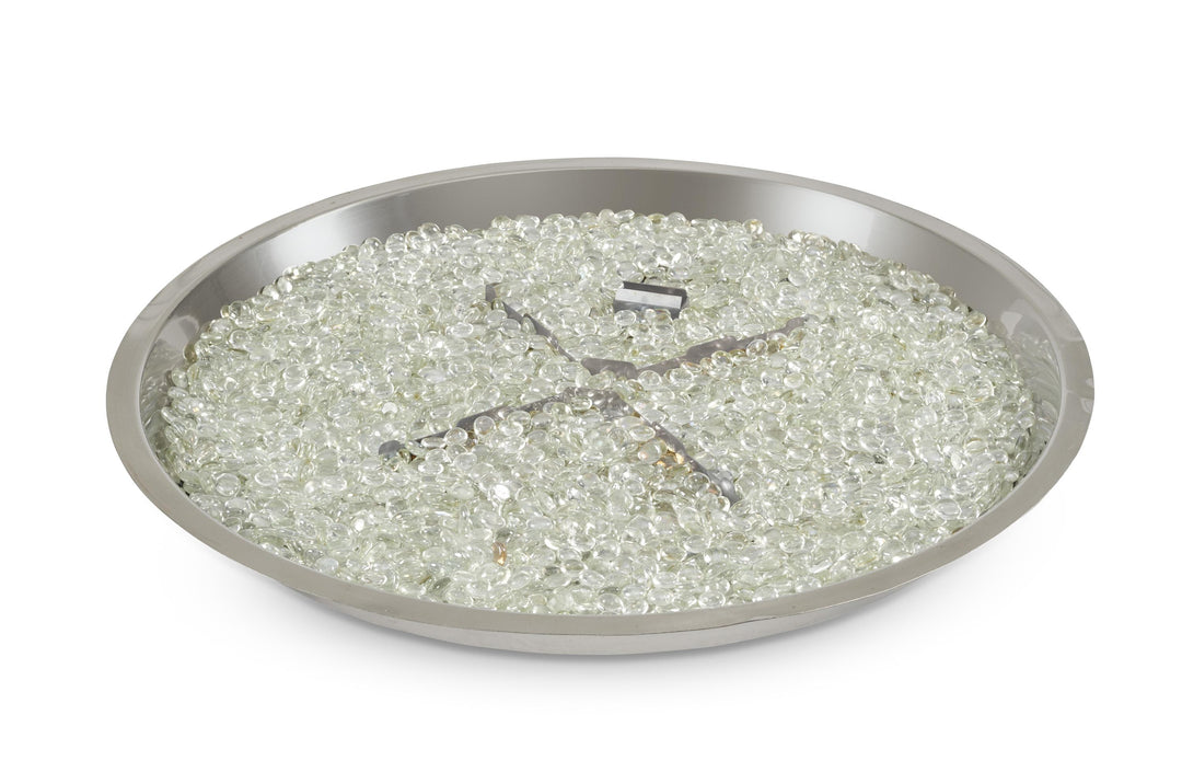 Outdoor GreatRoom 30" Round Crystal Fire® Plus Gas Burner with Control Panel