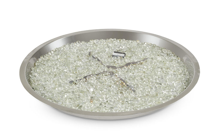 Outdoor GreatRoom 30" Round Crystal Fire® Plus Gas Burner with Control Panel