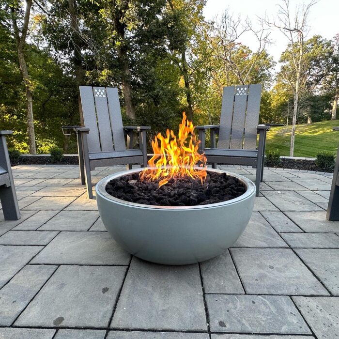 HPC Fire Aluminum Spun Bowl, Walnut Finish, Match Lit, Standard Burner