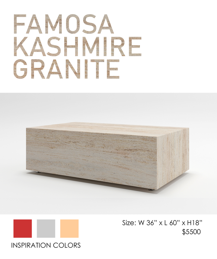 COOKE Famosa - Rectangular Table  - Kashmire Cream Granite