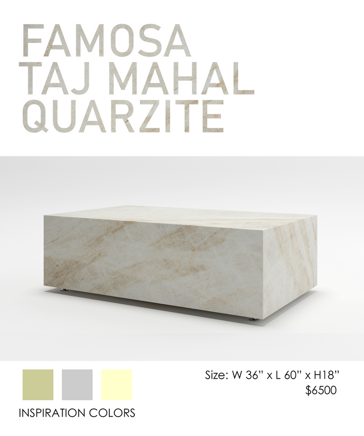 COOKE Famosa - Rectangular Table - Taj Mahal Quartzite
