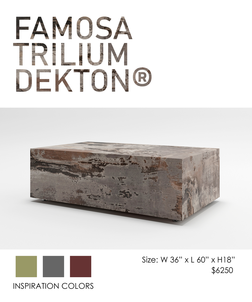 COOKE Famosa - Rectangular Table - Dekton Trilium