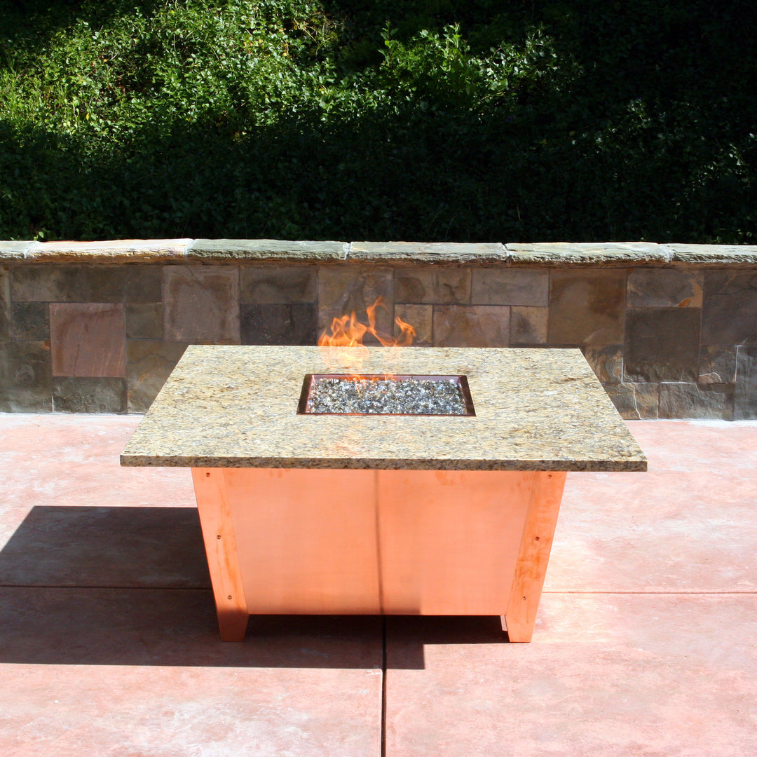 COOKE Newport Fire Pit Table 48" x 48" x 21" - Stone Top