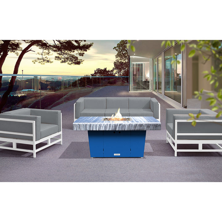COOKE Palisades Fire Pit Table 48" x 36" x 21" - Aluminum Top