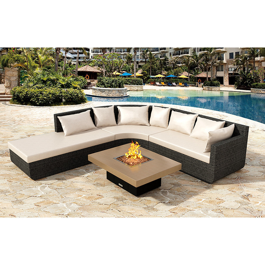 COOKE Santa Barbara Fire Pit Table 48" x 36" x 17" - Aluminum Top