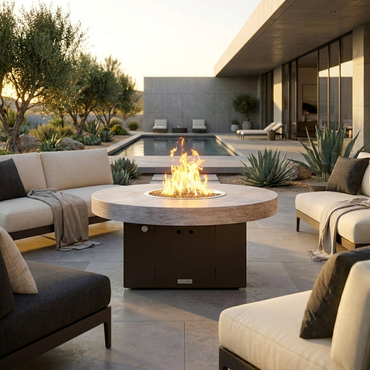 COOKE Santa Barbara Fire Pit Table 48" Diameter x 21" - Stone Top