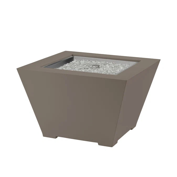 Outdoor GreatRoom Cove 37" Concrete Trapezoid Gas Fire Pit