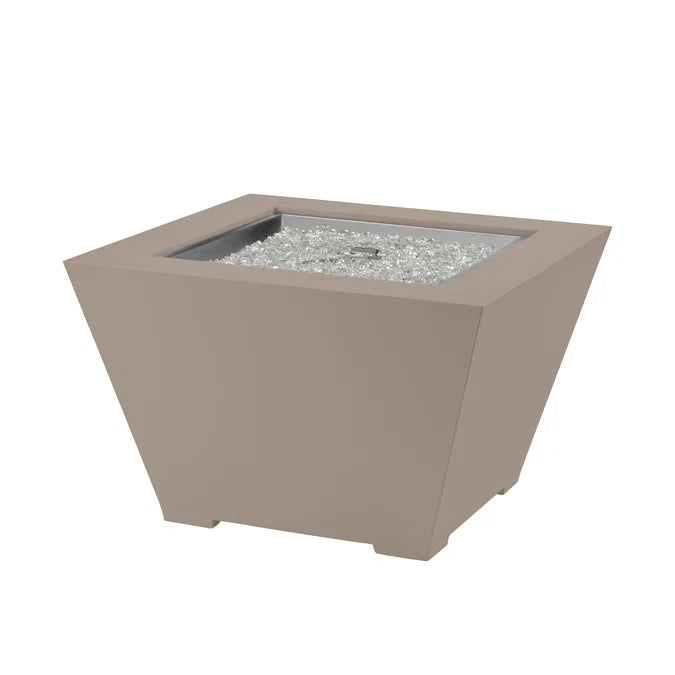Outdoor GreatRoom Cove 37" Concrete Trapezoid Gas Fire Pit