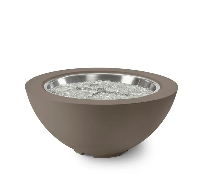 Outdoor GreatRoom Cove Round Concrete Gas Fire Pit Bowl – 29" to 60"
