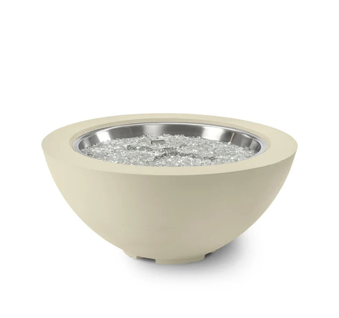 Outdoor GreatRoom Cove Round Concrete Gas Fire Pit Bowl – 29" to 60"