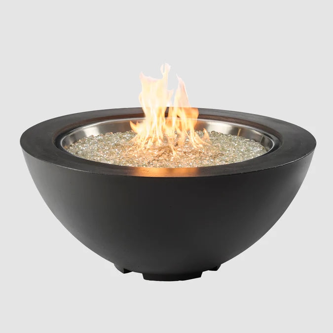 Outdoor GreatRoom Cove Round Concrete Gas Fire Pit Bowl – 29" to 60"