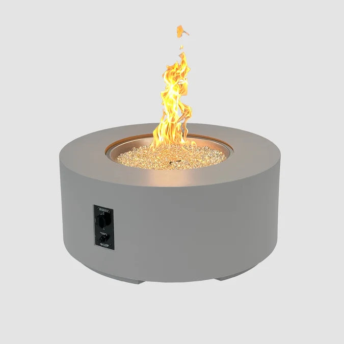 Outdoor GreatRoom Cove Concrete Round Gas Fire Pit Table – 36" to 72"