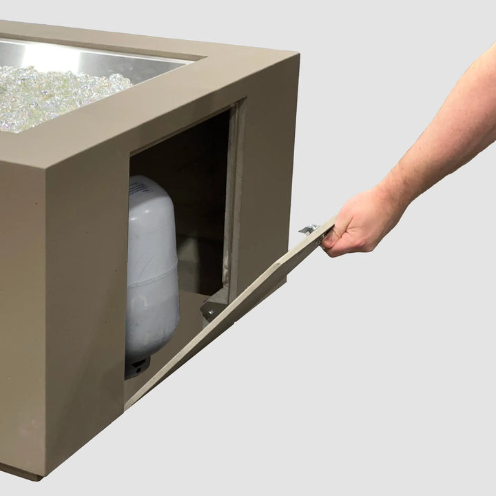 Outdoor GreatRoom Cove 36" Square Concrete Gas Fire Pit Table