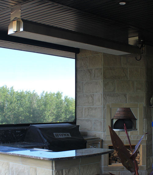 Calcana PH-40 HO 5’ 304 Stainless Steel High Output Infrared Patio Heater – Natural Gas or Propane