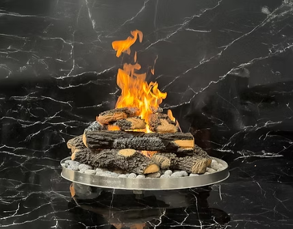Charred Gas Log Set for Fire Pits – Realistic Outdoor Logs (24"–48"+)