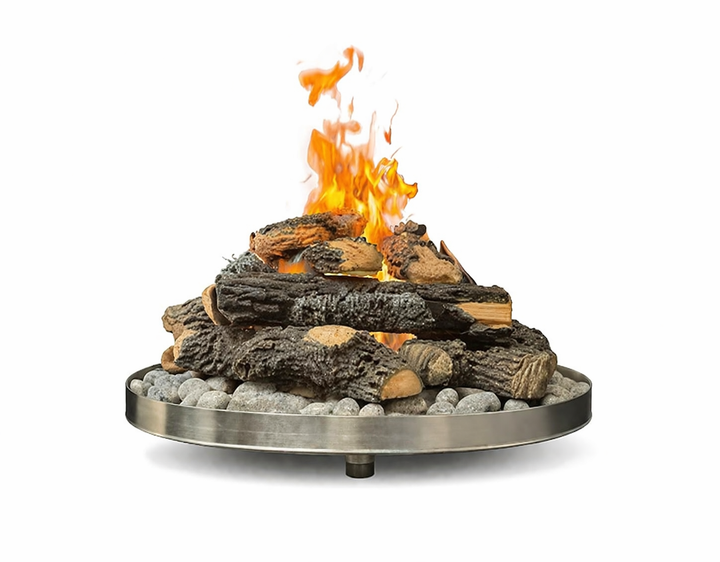 Charred Gas Log Set for Fire Pits – Realistic Outdoor Logs (24"–48"+)