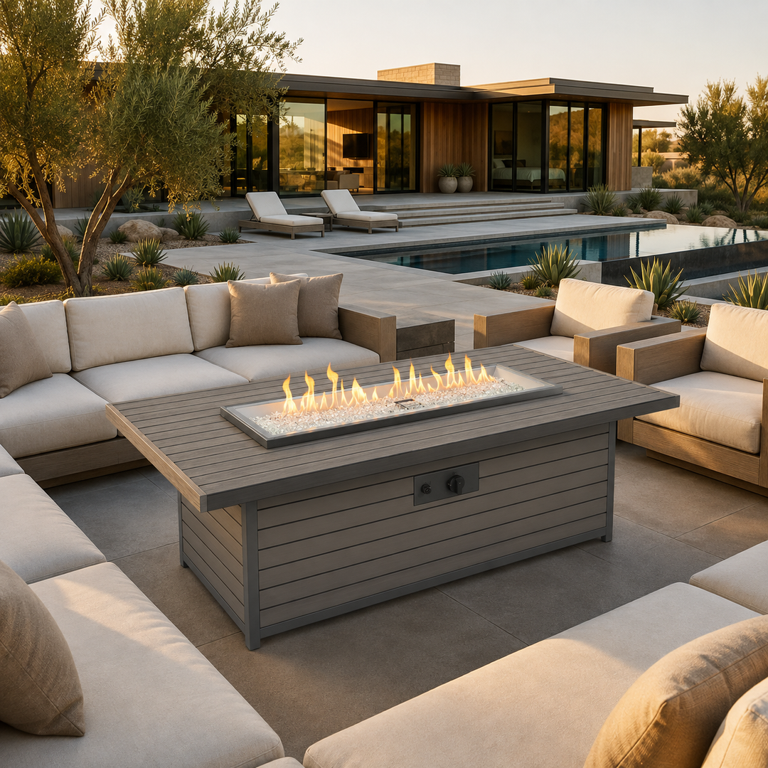 Outdoor GreatRoom Brooks 61" Linear Gas Fire Pit Table