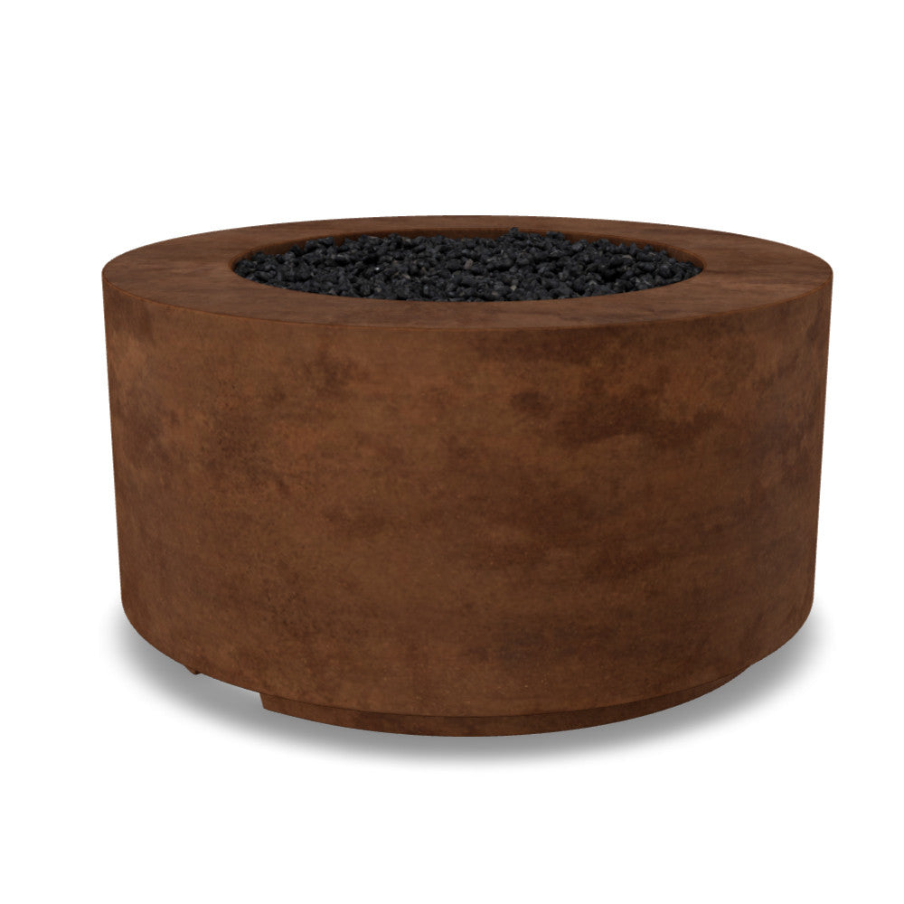 Cilindro 36" Round Fire Bowl – Handcrafted Patina Finish (Propane or Natural Gas)