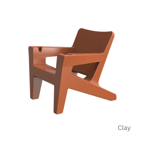 Bask Lounge Chair – Modern Resin Adirondack In-Pool Ledge Chair for Tanning Ledges, Baja Shelves & Outdoor Lounging